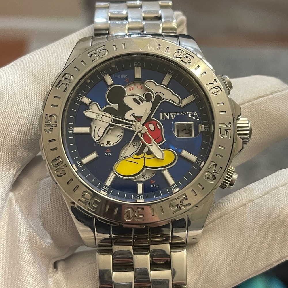 Invicta Disney Chronograph Quartz 3 Hand Blue Dial Ref 27377 47mm Men’s Watch - Picture 3 of 15